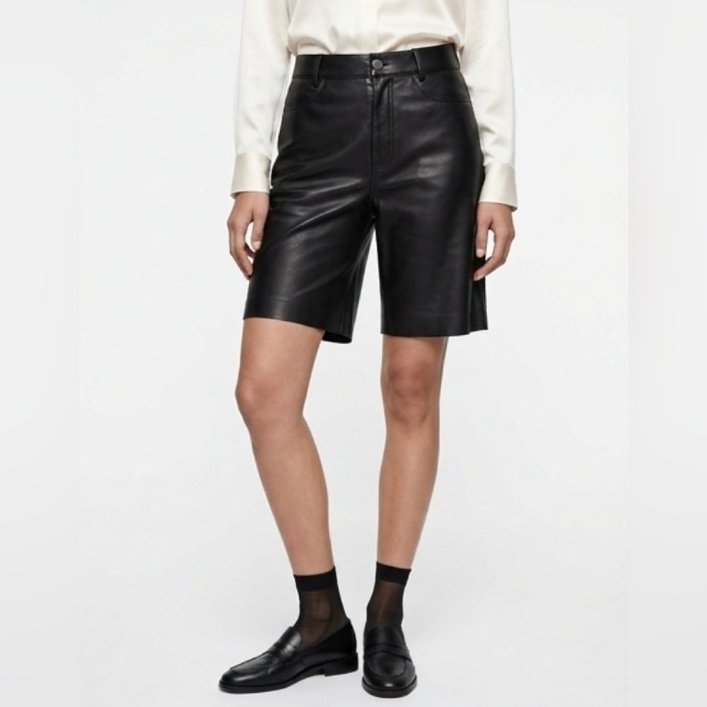 NWT Frame Leather Bermuda Shorts Sz 27